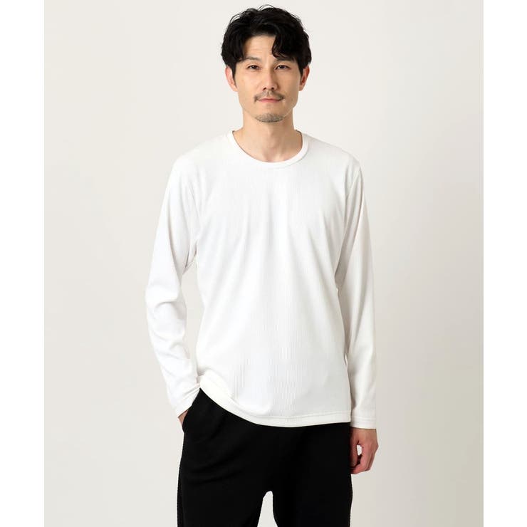 【洗える】ストライプテレコクルーネックカットソー | MK MICHEL KLEIN homme | 詳細画像1 