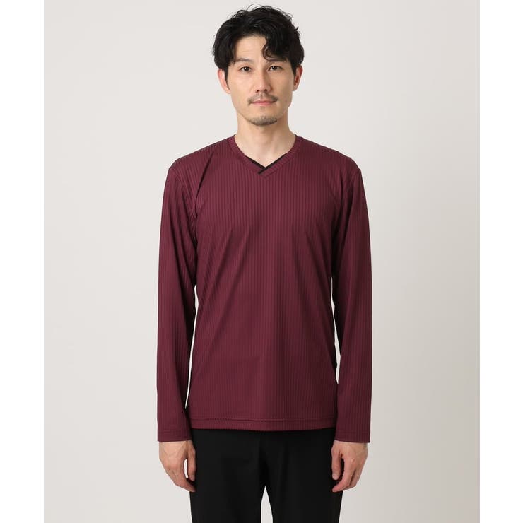 【接触冷感】ブライトシャドーストライプカットソー | MK MICHEL KLEIN homme | 詳細画像3