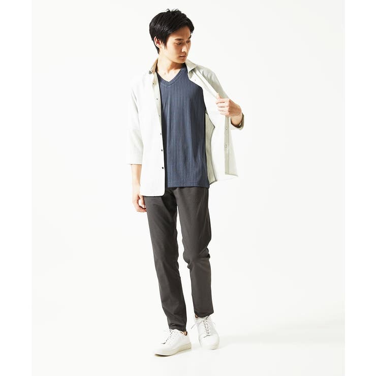 【洗える / ストレッチ素材】サッカーストライプパンツ | MK MICHEL KLEIN homme | 詳細画像22 