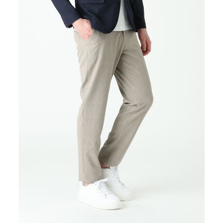 アイボリー(80) | シャドーチェックスラックス | MK MICHEL KLEIN homme