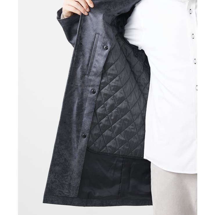 スタンドコート/TECレザージャージ | MK MICHEL KLEIN homme | 詳細画像12 