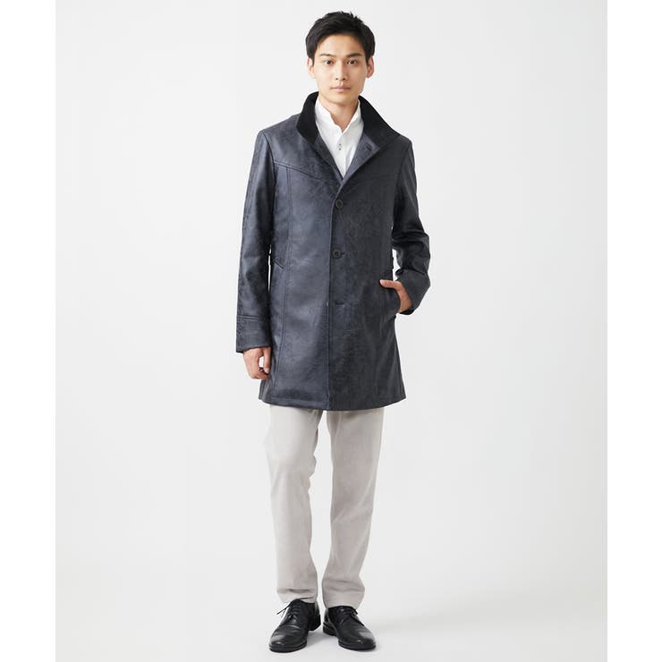 スタンドコート/TECレザージャージ | MK MICHEL KLEIN homme | 詳細画像17 