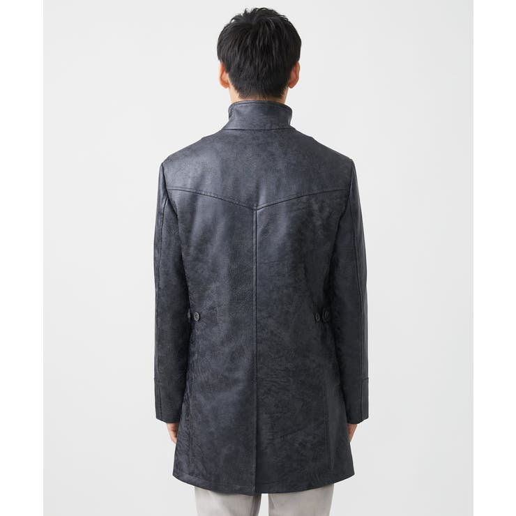 スタンドコート/TECレザージャージ | MK MICHEL KLEIN homme | 詳細画像5 