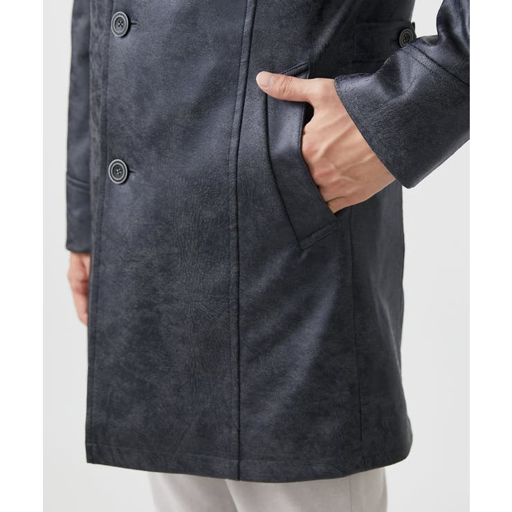 スタンドコート/TECレザージャージ | MK MICHEL KLEIN homme | 詳細画像8 