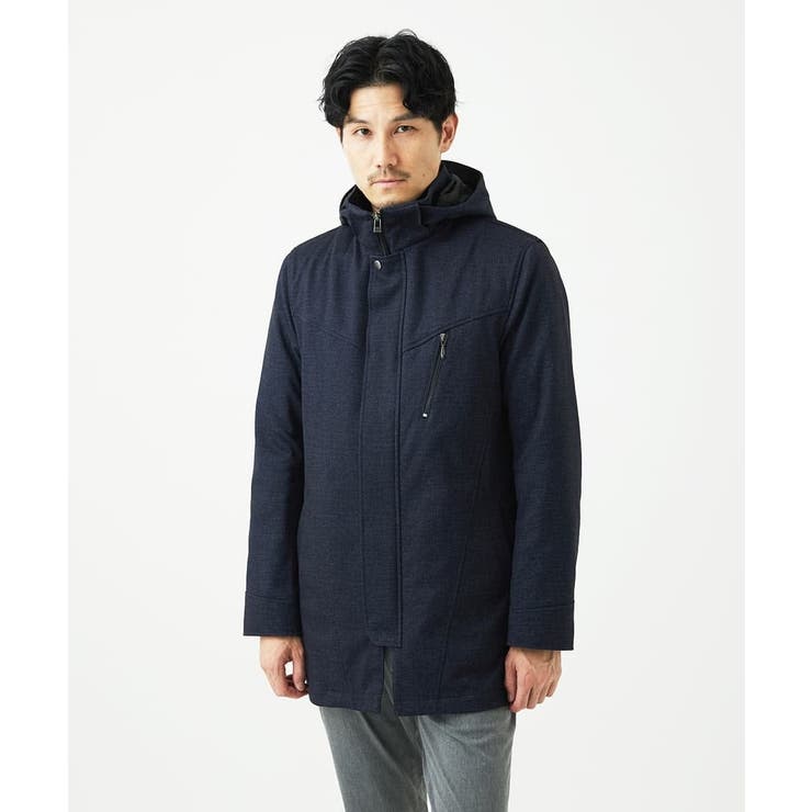 【4サイズ展開/中綿ライナー付/3WAY】フード付きコート /TECEASY | MK MICHEL KLEIN homme | 詳細画像12