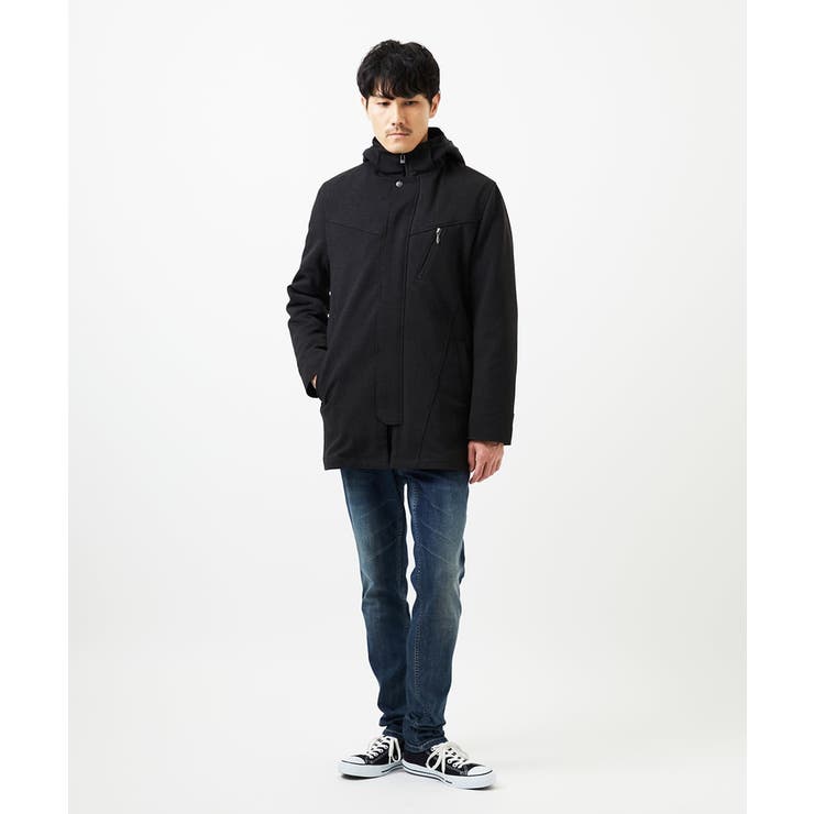 【4サイズ展開/中綿ライナー付/3WAY】フード付きコート /TECEASY | MK MICHEL KLEIN homme | 詳細画像3