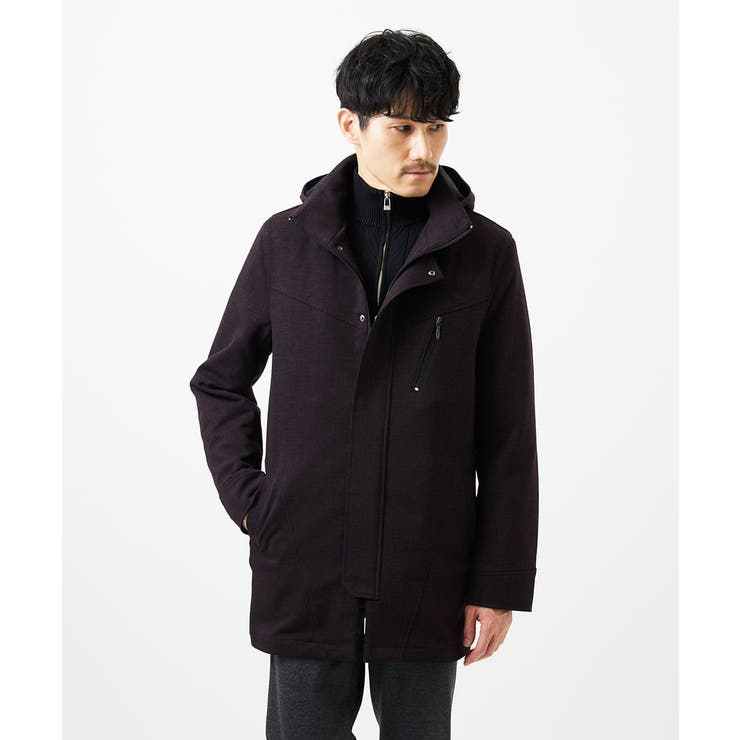 パープル | 【4サイズ展開/中綿ライナー付/3WAY】フード付きコート /TECEASY | MK MICHEL KLEIN homme