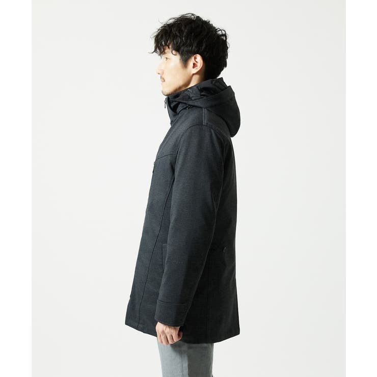 【４サイズ/中綿ライナー付/３WAY】フード付きコート / 千鳥柄 | MK MICHEL KLEIN homme | 詳細画像6 