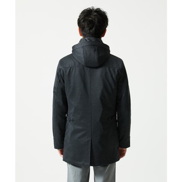 【４サイズ/中綿ライナー付/３WAY】フード付きコート / 千鳥柄 | MK MICHEL KLEIN homme | 詳細画像7 