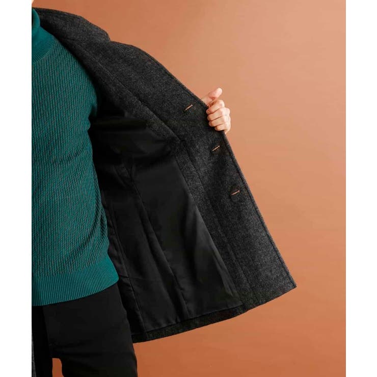 スタンドカラーコート / ウールミックスビーバー[品番：ITKW0001920