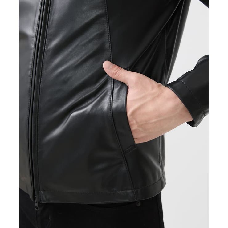 LAMB LEATHER スタンドカラーブルゾン[品番：ITKW0018905]｜MK