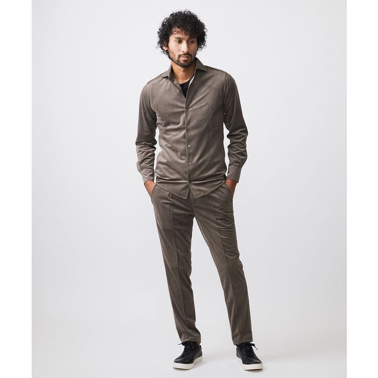 トリコットベロア長袖シャツ セットアップ | MICHEL KLEIN HOMME | 詳細画像4 