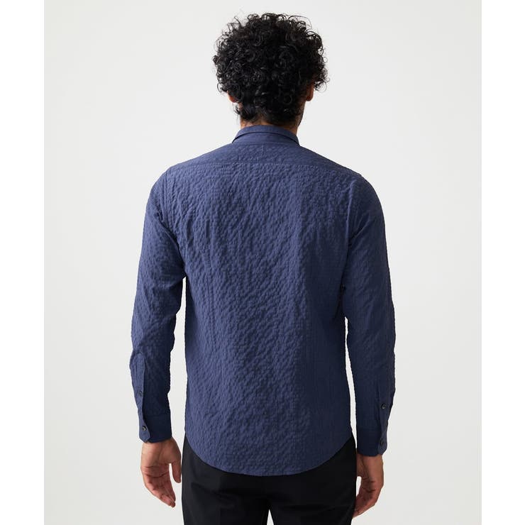 シアーサッカー調長袖シャツ | MICHEL KLEIN HOMME | 詳細画像5 