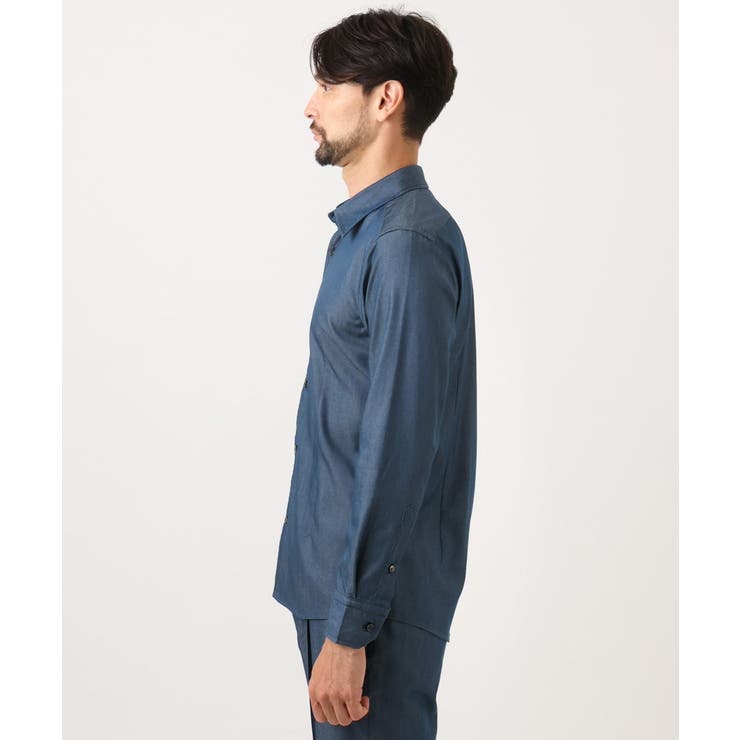 【セットアップ】デニム調長袖シャツ | MICHEL KLEIN HOMME | 詳細画像8 