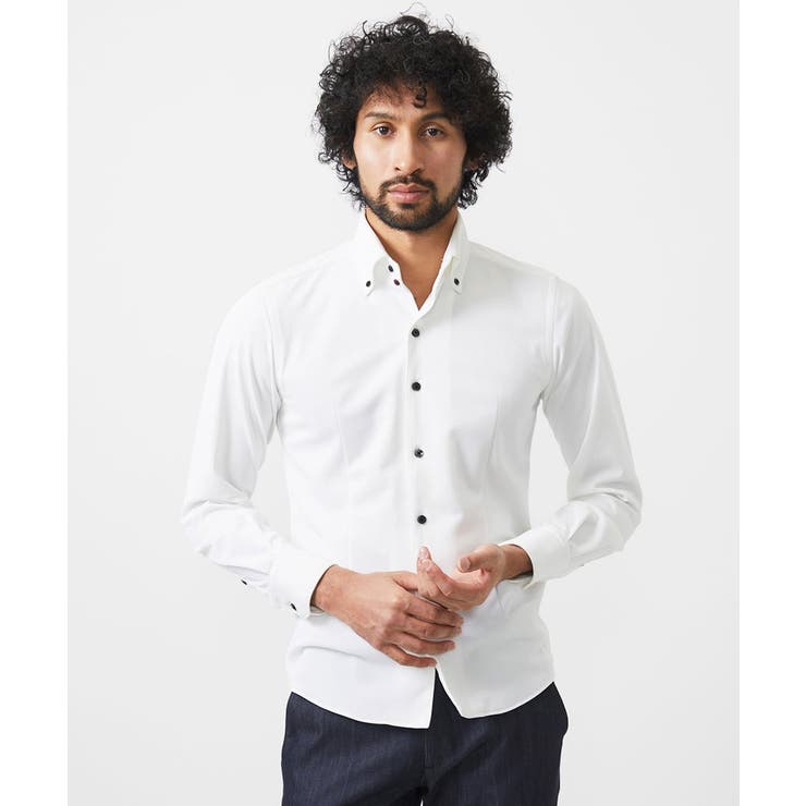 《日本製》ボタンダウン長袖シャツ | MICHEL KLEIN HOMME | 詳細画像10 