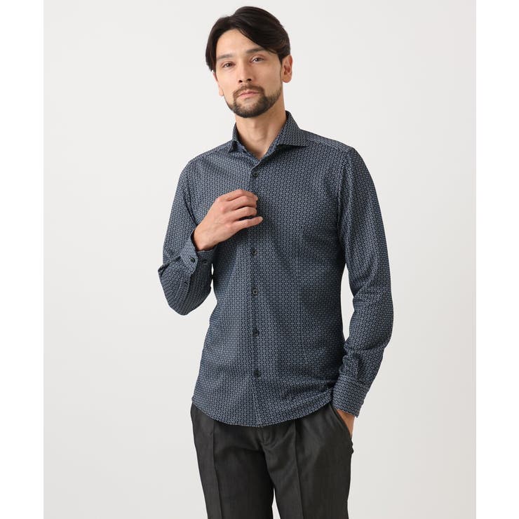 《日本製》ジャガード長袖シャツ | MICHEL KLEIN HOMME | 詳細画像11 