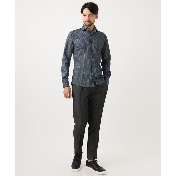 《日本製》ジャガード長袖シャツ | MICHEL KLEIN HOMME | 詳細画像12 