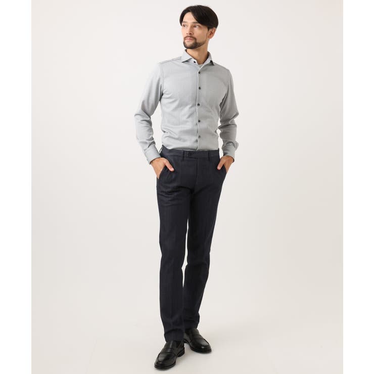 《日本製》ジャガード長袖シャツ | MICHEL KLEIN HOMME | 詳細画像15 