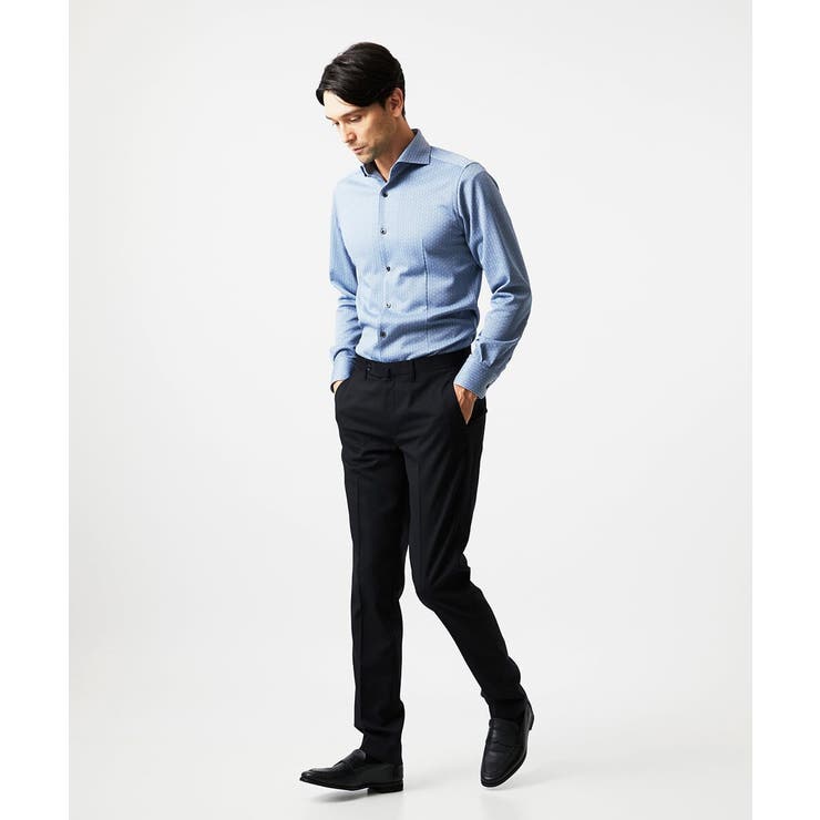 《日本製》ジャガード長袖シャツ | MICHEL KLEIN HOMME | 詳細画像3 