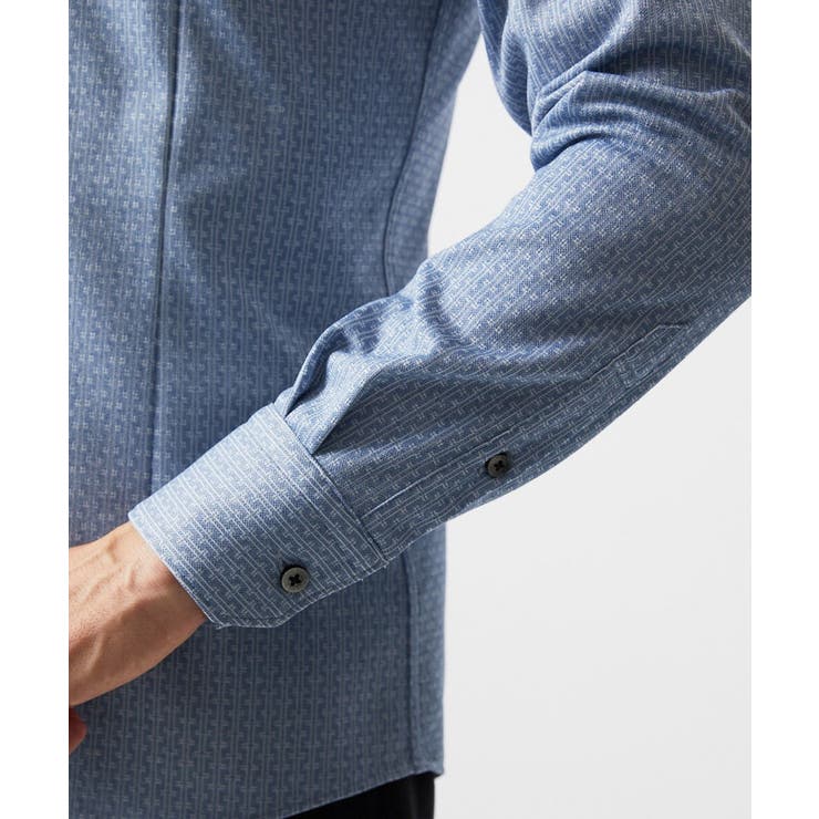 《日本製》ジャガード長袖シャツ | MICHEL KLEIN HOMME | 詳細画像7 