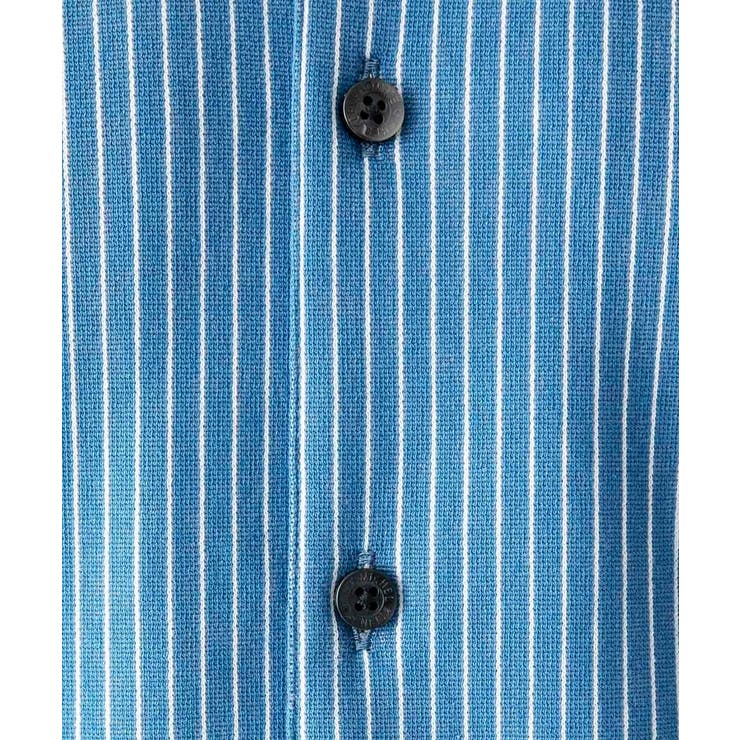 《日本製》ストライプ柄ジャージ長袖シャツ | MICHEL KLEIN HOMME | 詳細画像10 