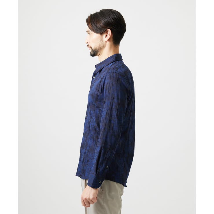 総柄タック入り長袖シャツ | MICHEL KLEIN HOMME | 詳細画像6 