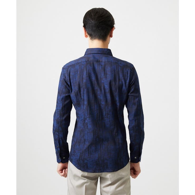 総柄タック入り長袖シャツ | MICHEL KLEIN HOMME | 詳細画像7 