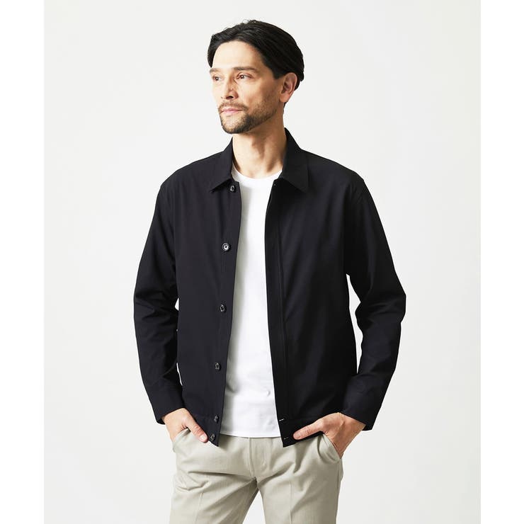 ブラック | 2WAYストレッチシャツブルゾン | MICHEL KLEIN HOMME