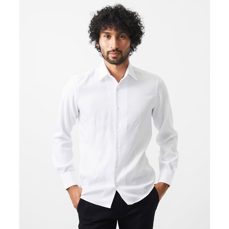 ホワイト | 《日本製》イージーケアビジネスシャツ | MICHEL KLEIN HOMME