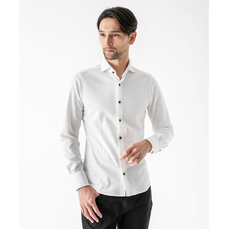 ホワイト | 《日本製》ベーシックジャージシャツ | MICHEL KLEIN HOMME