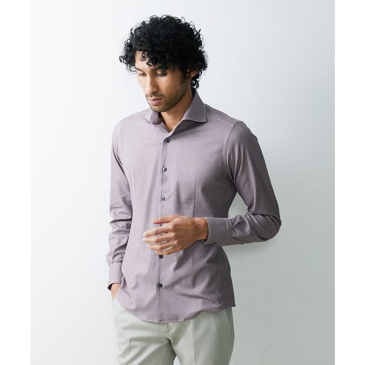 レッド(06) | 【2023年モデル】《日本製》ジュエリーストレッチシャツ | MICHEL KLEIN HOMME