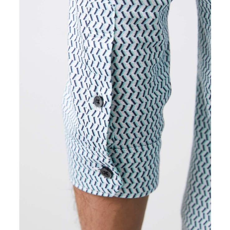 《日本製》ストレッチラッセル七分袖シャツ | MICHEL KLEIN HOMME | 詳細画像10 