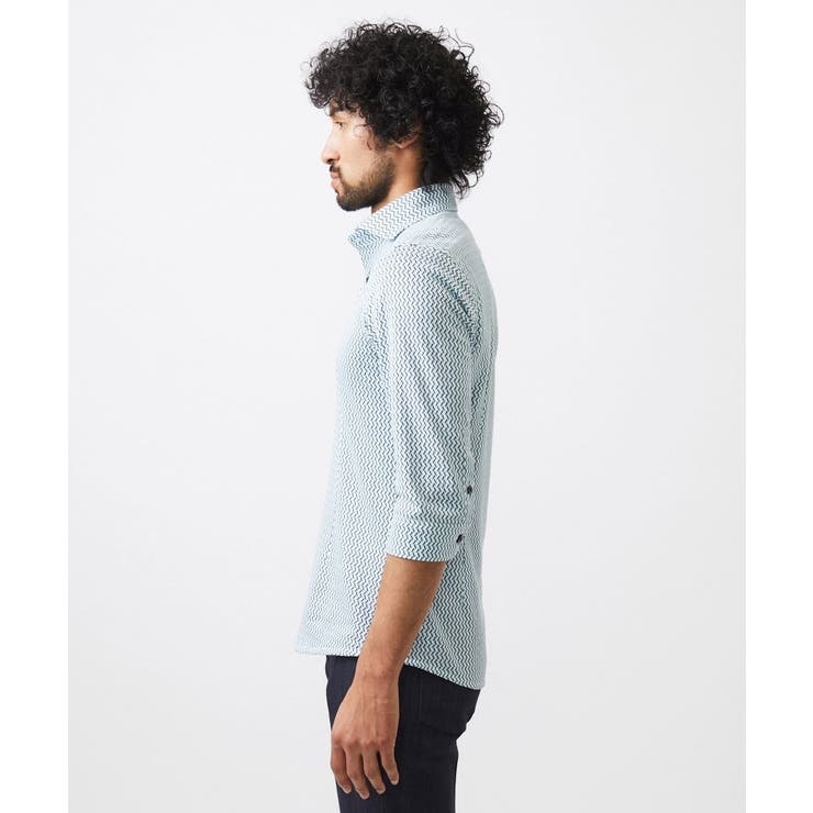 《日本製》ストレッチラッセル七分袖シャツ | MICHEL KLEIN HOMME | 詳細画像6 