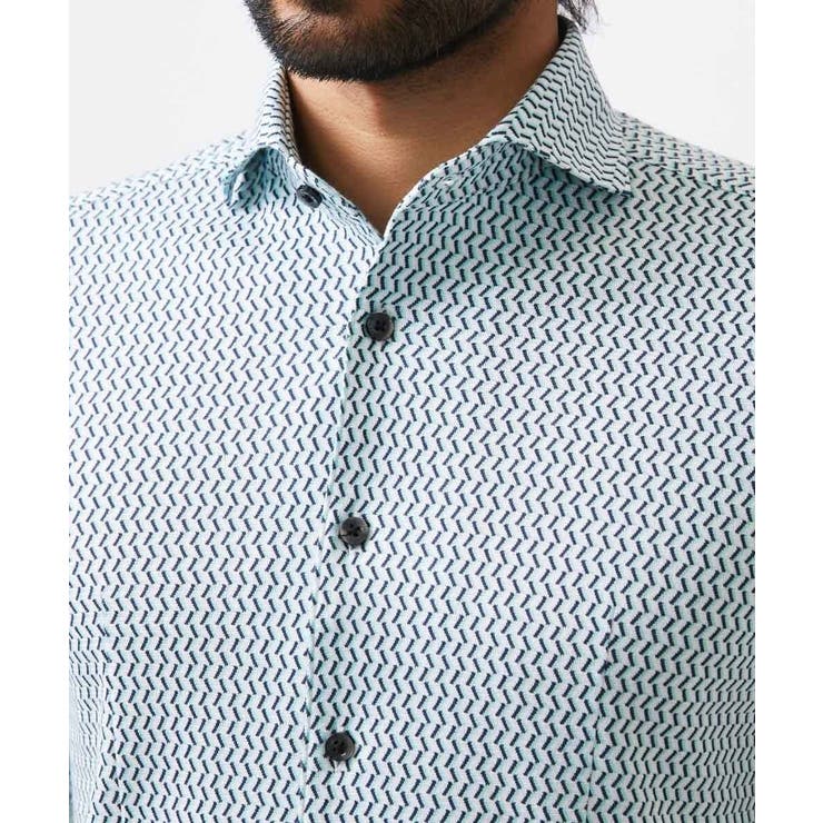 《日本製》ストレッチラッセル七分袖シャツ | MICHEL KLEIN HOMME | 詳細画像8 