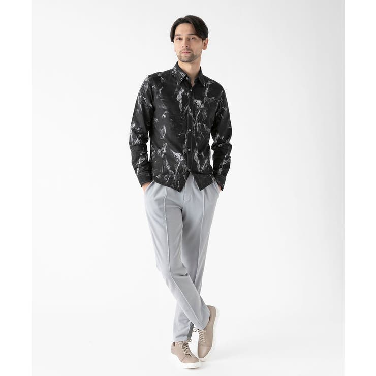 スモーク柄長袖シャツ | MICHEL KLEIN HOMME | 詳細画像3 