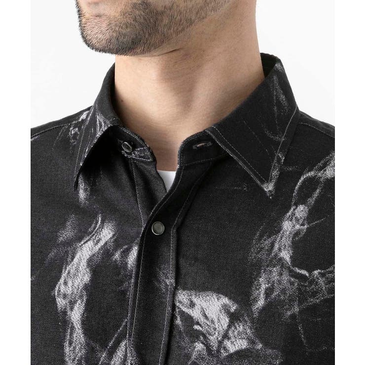 スモーク柄長袖シャツ | MICHEL KLEIN HOMME | 詳細画像8 