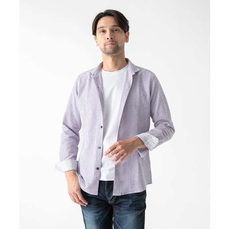 ジャージストライプ長袖シャツ | MICHEL KLEIN HOMME | 詳細画像15 