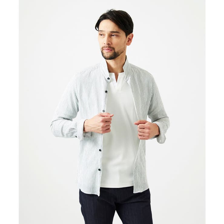 ジャージストライプ長袖シャツ | MICHEL KLEIN HOMME | 詳細画像18 