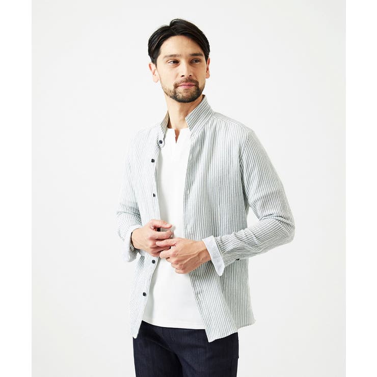 ジャージストライプ長袖シャツ | MICHEL KLEIN HOMME | 詳細画像19 