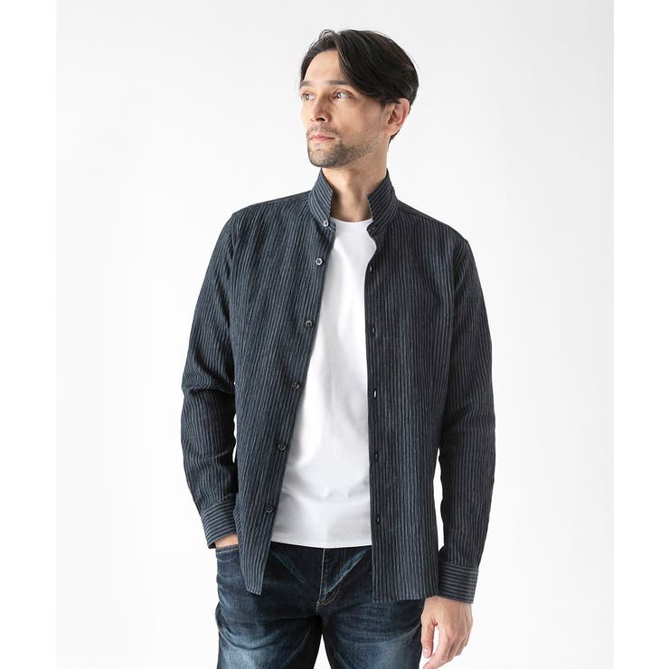 ジャージストライプ長袖シャツ | MICHEL KLEIN HOMME | 詳細画像3 