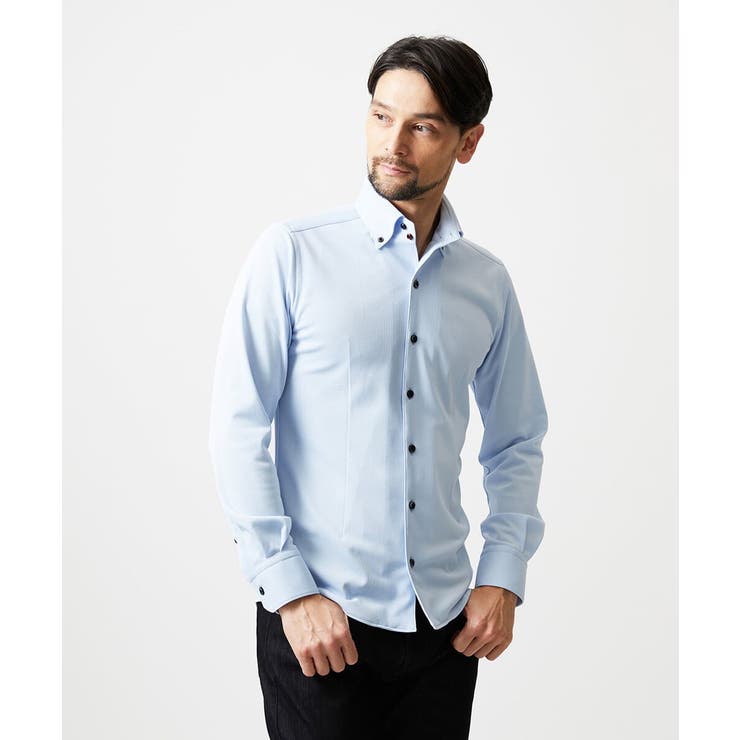 《日本製》ボタンダウン長袖シャツ | MICHEL KLEIN HOMME | 詳細画像2 