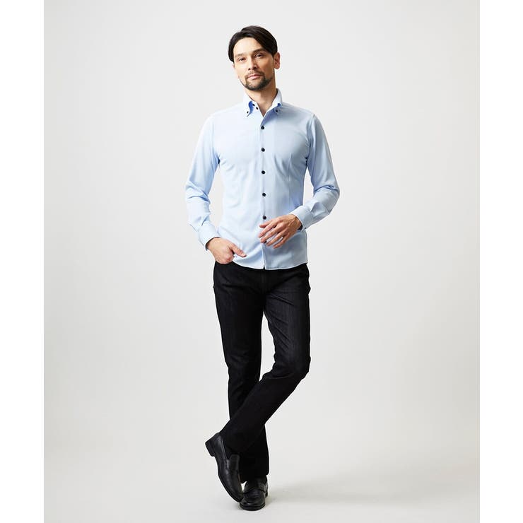 《日本製》ボタンダウン長袖シャツ | MICHEL KLEIN HOMME | 詳細画像3 