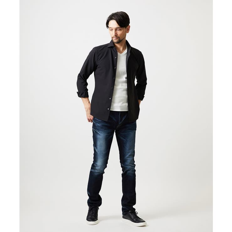 ストレッチサッカー長袖シャツ | MICHEL KLEIN HOMME | 詳細画像18 