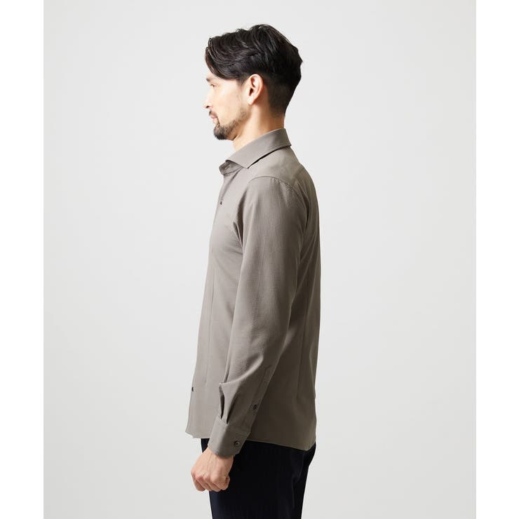 ストレッチサッカー長袖シャツ | MICHEL KLEIN HOMME | 詳細画像2 