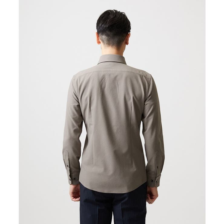 ストレッチサッカー長袖シャツ | MICHEL KLEIN HOMME | 詳細画像3 