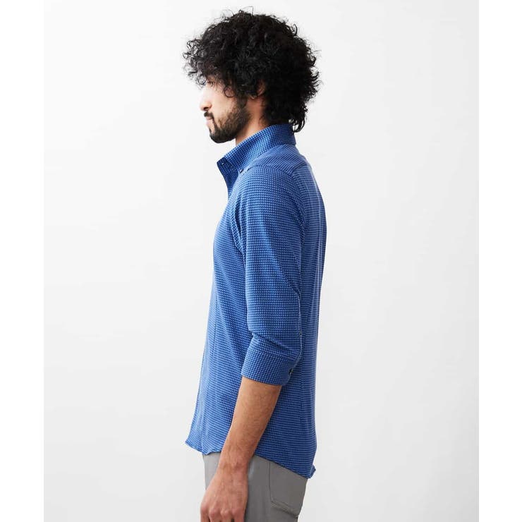 千鳥柄七分袖シャツ[品番：ITKW0003762]｜MICHEL KLEIN HOMME