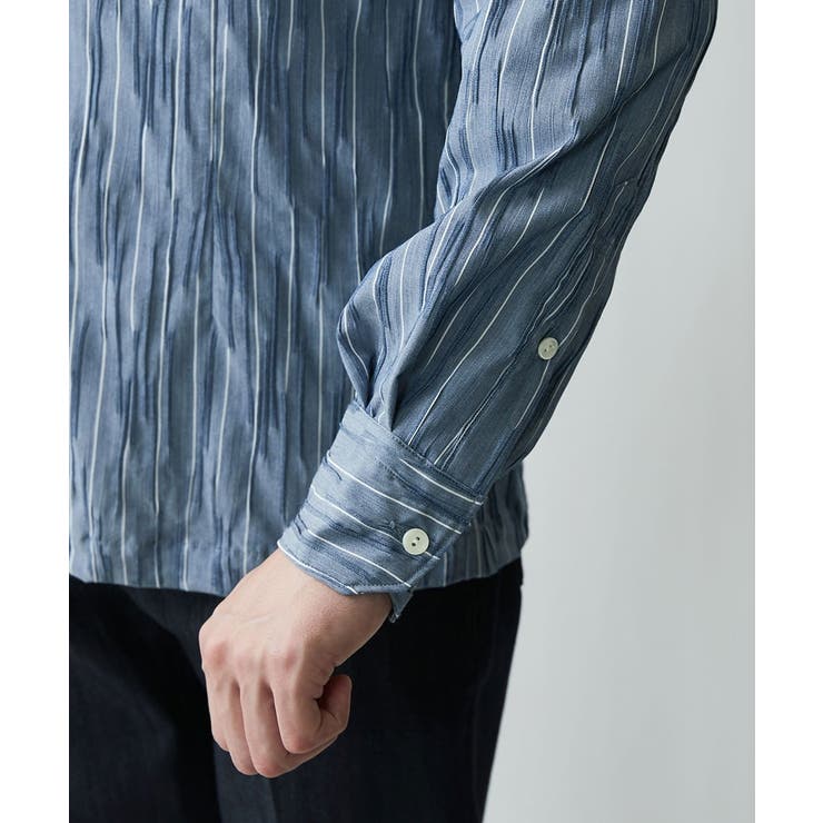 デニム調スタンドカラーシャツ[品番：ITKW0005874]｜MICHEL