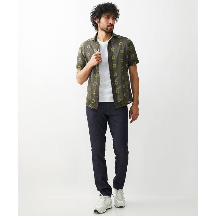 総柄シアー半袖シャツ | MICHEL KLEIN HOMME | 詳細画像3 