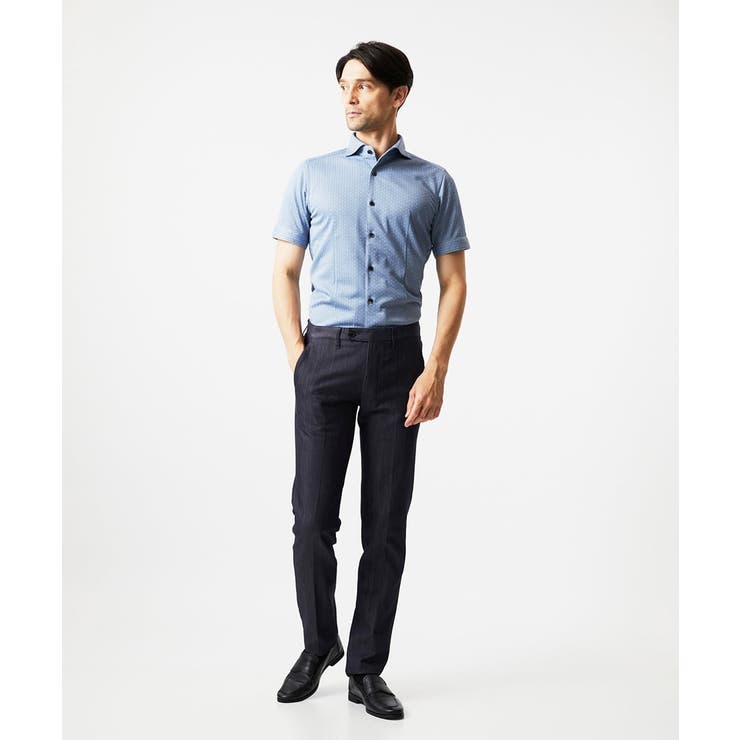 《日本製》ジャガード半袖シャツ | MICHEL KLEIN HOMME | 詳細画像3