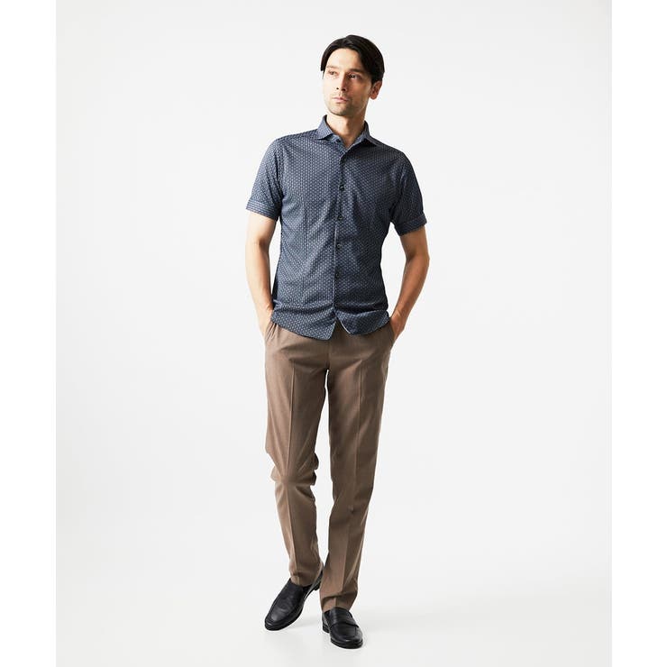 《日本製》ジャガード半袖シャツ | MICHEL KLEIN HOMME | 詳細画像5